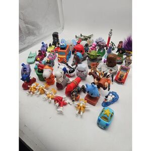 Large Lot Of McDonald's Happy Meal Toys Star Wars Cars Sonic Mario Snoopy Frozen